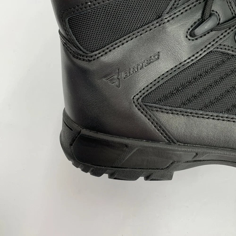 Bates military tactical boots combat black side zipper work E03180 men new 12